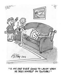 Illustration: Is my dad ever going to laugh when he sees himself on Youtube
