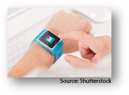 A Wi-fi connected wrist-band device. Source: Shutterstock