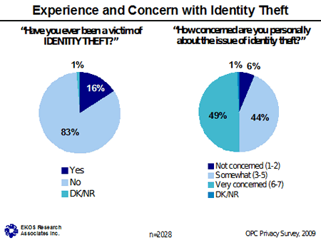 Chart - Experience and Concern with Identity Theft