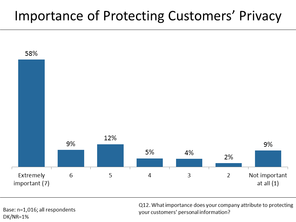 Figure 4: Importance of Protecting Customers' Privacy