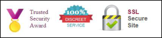 1) Trusted Security Award; 2) 100% Discreet Service; 3) SSL Secure Site