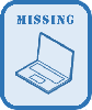 Icon indicating a missing laptop computer.