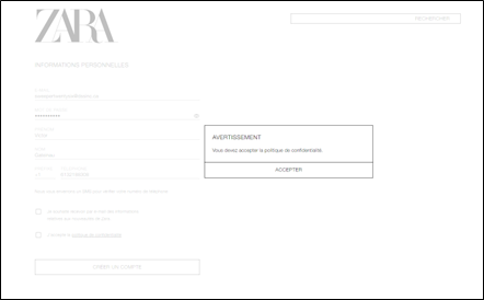 Figure 11 – Exemple de communication forcée et de manipulation émotionnelle (expliqué ci-dessous)